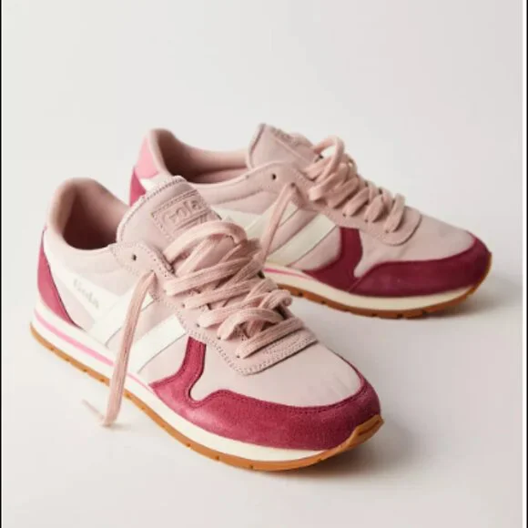 Gola Pink and Burgundy Women's Sneakers - Picture 1 of 3